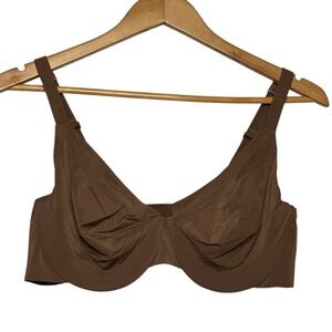 Skims Fits Everybody Unlined Underwire Bra Cocoa Brown Size 38C